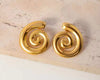 Spiral Gold Earrings
