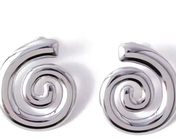 Spiral Sliver Earrings
