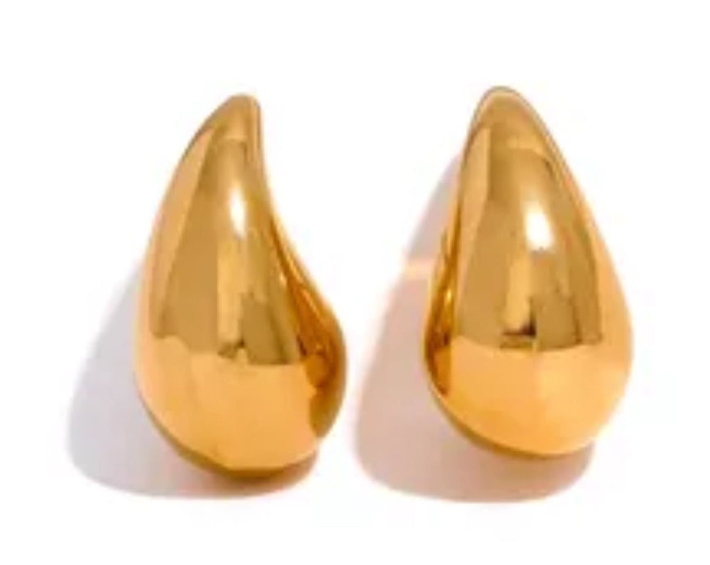 Teardrop Gold Earrings