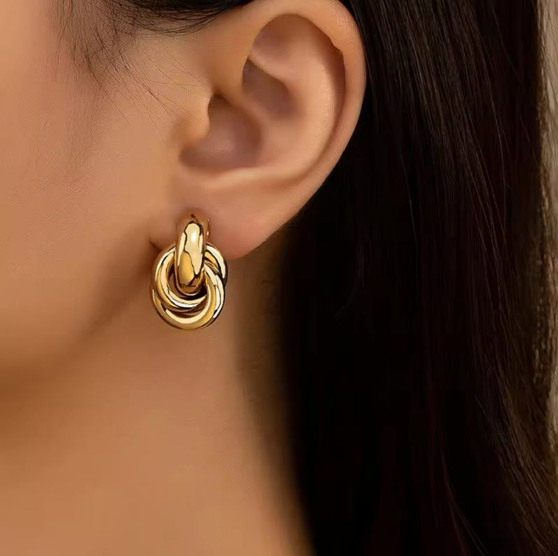 Gold Knot Earrings
