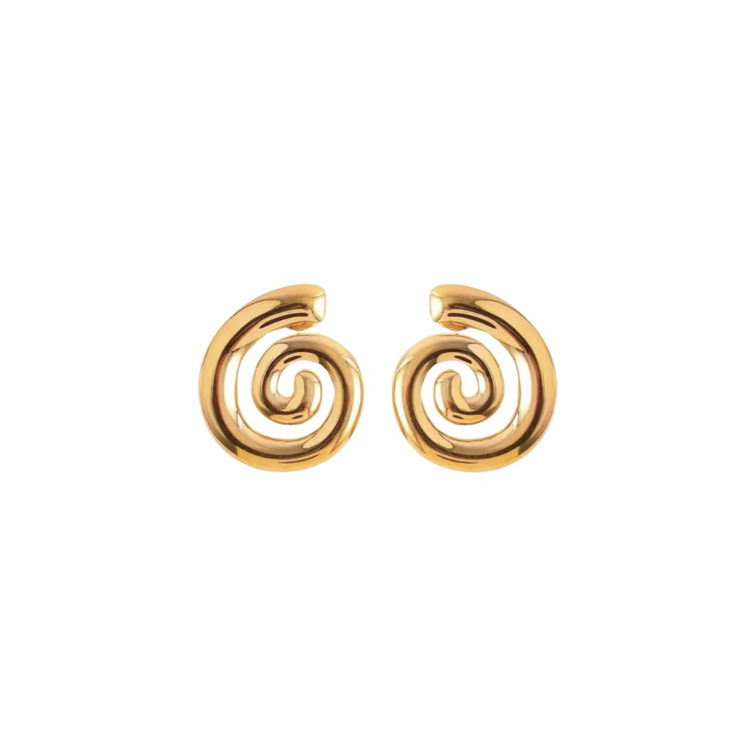 Spiral Gold Earrings