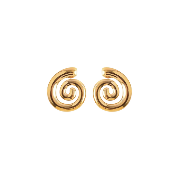 Spiral Gold Earrings