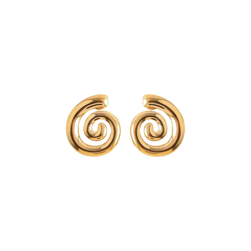 Spiral Gold Earrings